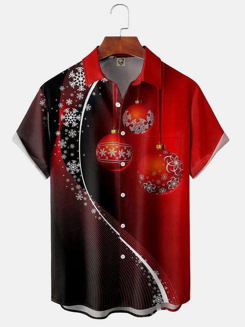 Men's Christmas Funny Graphic Short Sleeve Hawaiian Shirt